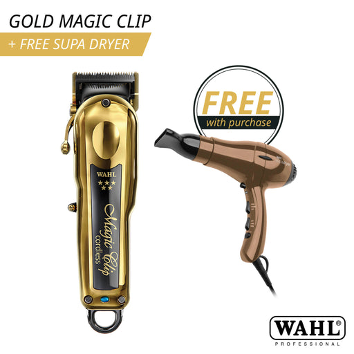 Wahl Cordless Gold Magic Clip + Copper Supa Dryer - July Promo!