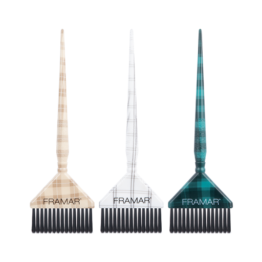 Framar Plaid Hair Day Big Daddy Extra Wide Brush Set