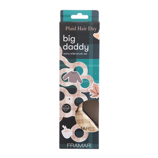 Framar Plaid Hair Day Big Daddy Extra Wide Brush Set