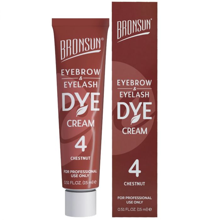 Bronsun Eyelash & Eyebrow Dye Cream - Chestnut #4